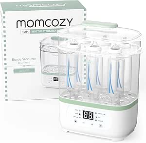 Momcozy Bottle Sterilizer and Dryer, 8-in-1 Electric Steam Baby Bottle Sterilizer for Baby Bottles, Baby stuffs & Breast Pump Accessories
