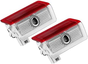2PCS Car Door LED Logo Light Replacement for Benz, 3D Ghost Shadow Puddle Lights Never Fade 3D LED Car Light for A B C E M G GL GLA GLC GLE GLS Class 4dr W205 W213 W176 W166 (A/C/E/GLA/GLC/GLE/GLS)
