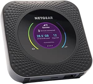 NETGEAR Nighthawk MR1100-100EUS – 4G LTE Mobile Hotspot Router, Cat 16, Gigabit-Class LTE, Dual-Band WiFi, 5040mAh Battery