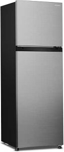HITACHI 380L Gross, Net 260L, 2 Doors Top Mount Refrigerator, 10 Year Warranty on Inverter Compressor, No Frost Fridge, Triple Power Filter, Door Alarm & LED Light, Twist Ice Tray, Inox-HRTN5275MFXAE