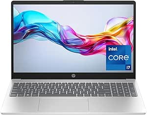 HP Laptop 15-fd0111ne, 15.6″ Full HD Display, Intel® Core™ i7-1255U, 16GB RAM, 512GB SSD, Intel® Iris® Xe Graphics, Windows 11 Home, Keyboard English/Arabic, Natural silver [B21RHEA]