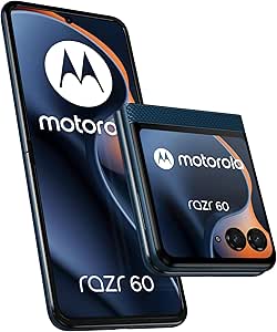MOTOROLA Razr 60 5G, 8GB RAM Boost, 256GB ROM, MediaTek Dimensity 7400X, 6.9 + 3.6″ pOLED Display, PANTONE Gibraltar Sea(blue), With Free Gifts