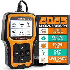 ANCEL AD410 Enhanced OBD2 Scanner, Car Code Reader Clear Engine Light Instantly, Automotive OBD II Scanner Fault Diagnosis, Universal Scan Tool for All OBDII Vehicles 1996+, Black/Yellow