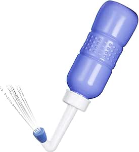 SKY-TOUCH Large Portable Shattaf Bidet Bottle and Traveling Bidet for Personal Cleansing Use – Include Extended Nozzle – Personal Hygiene Care Toilet Bidet Spray -650ml Purple