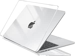 EooCoo Case Compatible for New MacBook Air 15 inch M4 M3 M2 A3241 A3114 A2941 with Liquid Retina Display&Touch ID,2025 2024 2023 Release,Protective Plastic Hard Shell Cover,Smooth Shiny,Crystal Clear