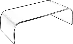 Mnixy AMT Premium Acrylic Monitor Stand – Clear Monitor Riser for Laptop/PC/Multimedia – Home Office School Business Holder