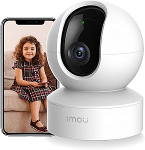 Imou 2K Camera for Home Wifi Cameras Security Camera 360° Indoor Cameras Ultra-Clear Surveillance Camera Human Detection, Abnormal Sound for Baby Monitor Night Vision, Smart Tracking(DK2 2K)
