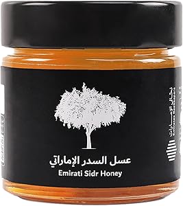 EMIRATES BEEKEEPERS| Emirati Sidr Honey |250 gm|Light-Yellow to Orange | natural honey|Sidr Flowers Aroma with fragrant after taste|Sugar free|Cold Extract| UAE local product | Certified