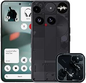 Nothing Phone (3) A024 5G Black Bundle, (16 GB RAM, 512 GB Storage) 50 MP Camera,6.67″ FHD+ flexible AMOLED LTPS display,5,150 mAh