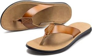 Summer men’s casual flip-flops, durable and lightweight men’s thong beach sandals