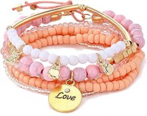 Beaded Bracelets for Women Trendy Stacks Boho Bead Bracelet Pack Friendship Jewelry