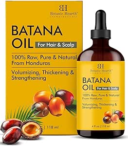 Botanic Hearth Batana Oil for Hair Growth | 118 ML |Natural, Unrefined & Organic, Sourced from Honduras – Enhances Hair Thickness, Prevents Hair Loss, Repairs Damaged Hair for Men & Women