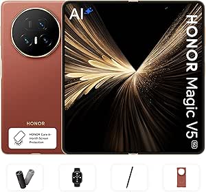 HONOR Magic V5 16GB RAM 512GB Brown With Free Gifts & 6 Month Screen Insurance – Middle East Version